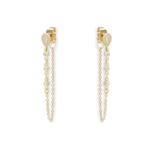 14k gold and silver plated Ansel Ear Jackets by Dusk  Rocksbox - Picture 1 of 10